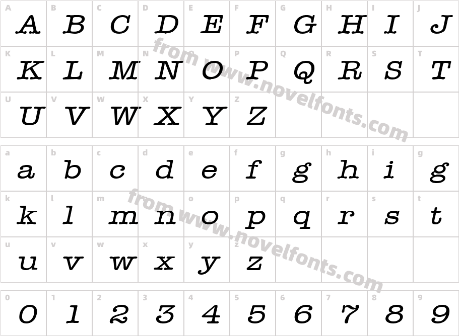 Headline WideCharacter Map