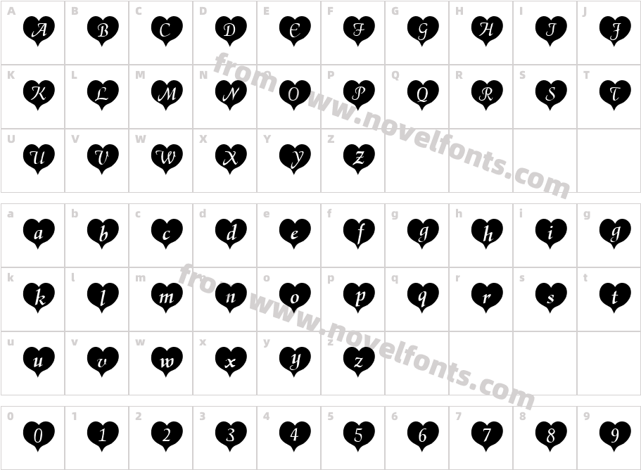 HeartBlack BeckerCharacter Map