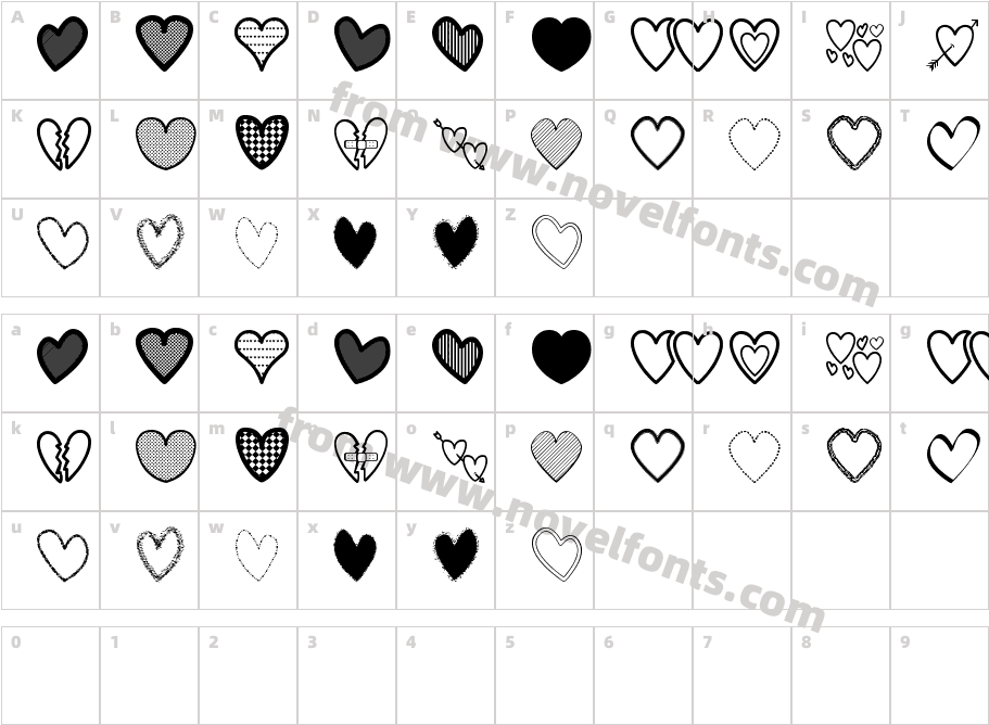 Hearts StCharacter Map