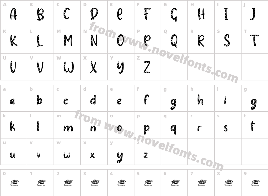 Hearty Chintya Display Personal UseCharacter Map