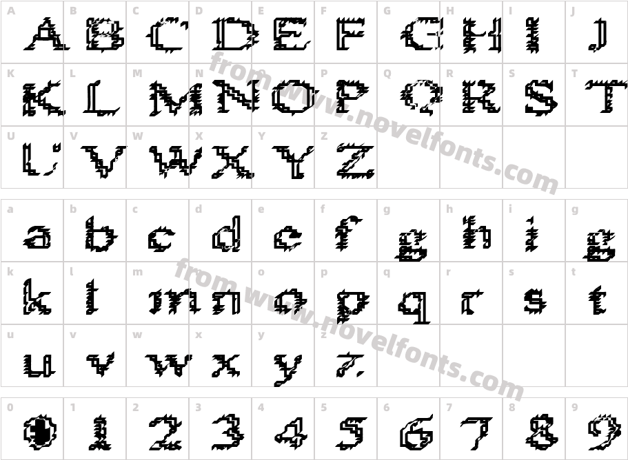 Heat Sinks 486Character Map