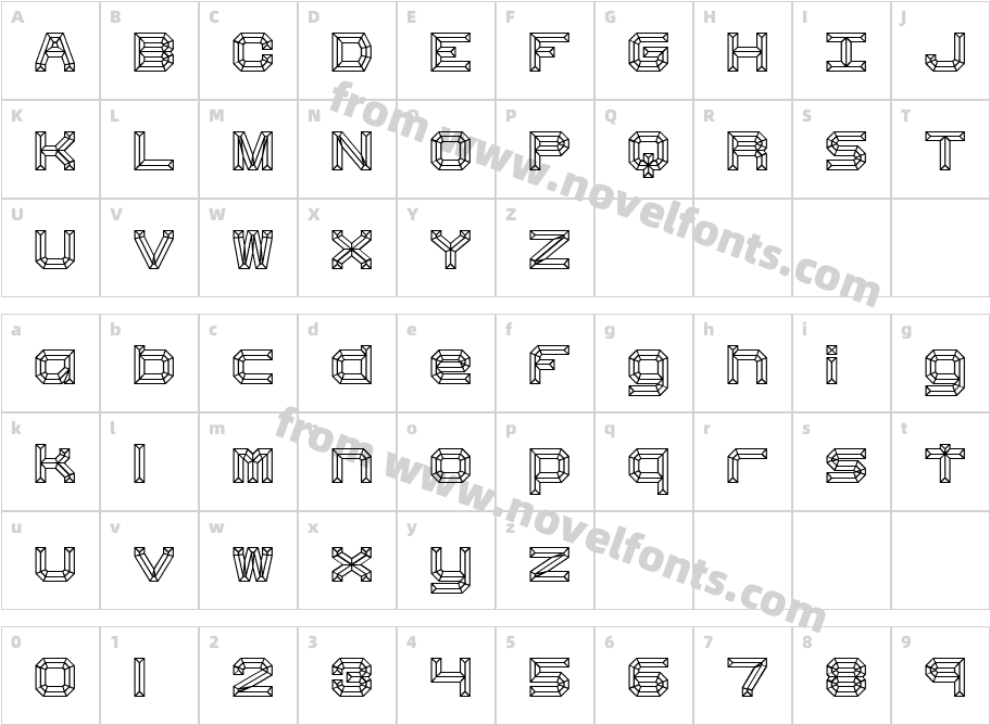 Heavy Bevel (BRK)Character Map