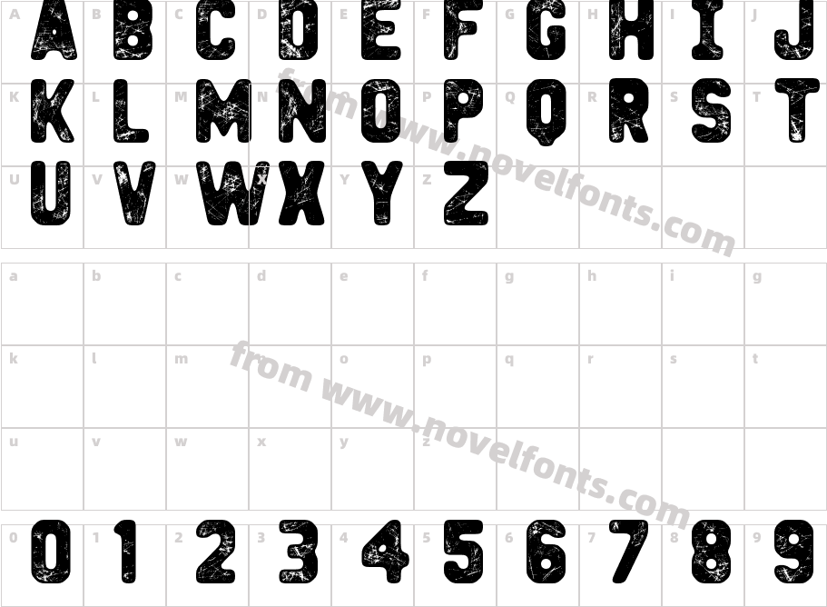 Heavy Metal BoxCharacter Map