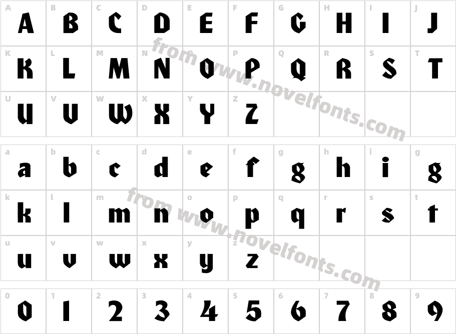 Heidelberg-Normal WdCharacter Map