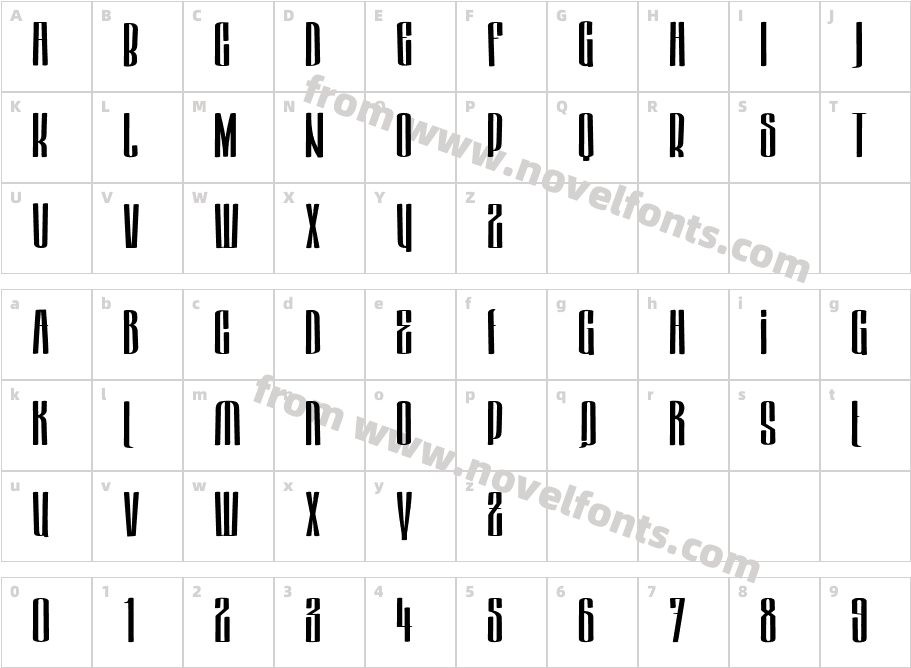 Hektor BoldCharacter Map