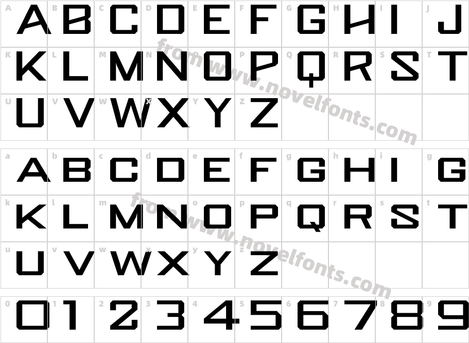 Knox Free RegularCharacter Map