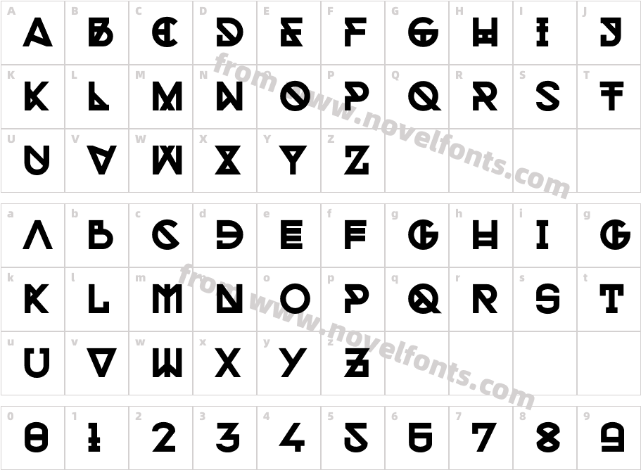 Kontanter BoldCharacter Map