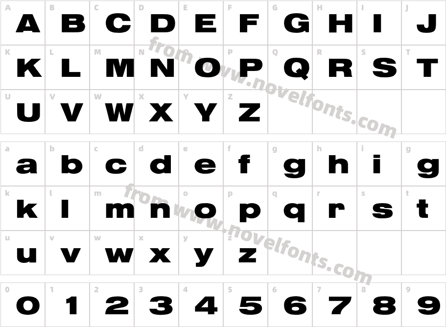 Helvetica Extended BQCharacter Map