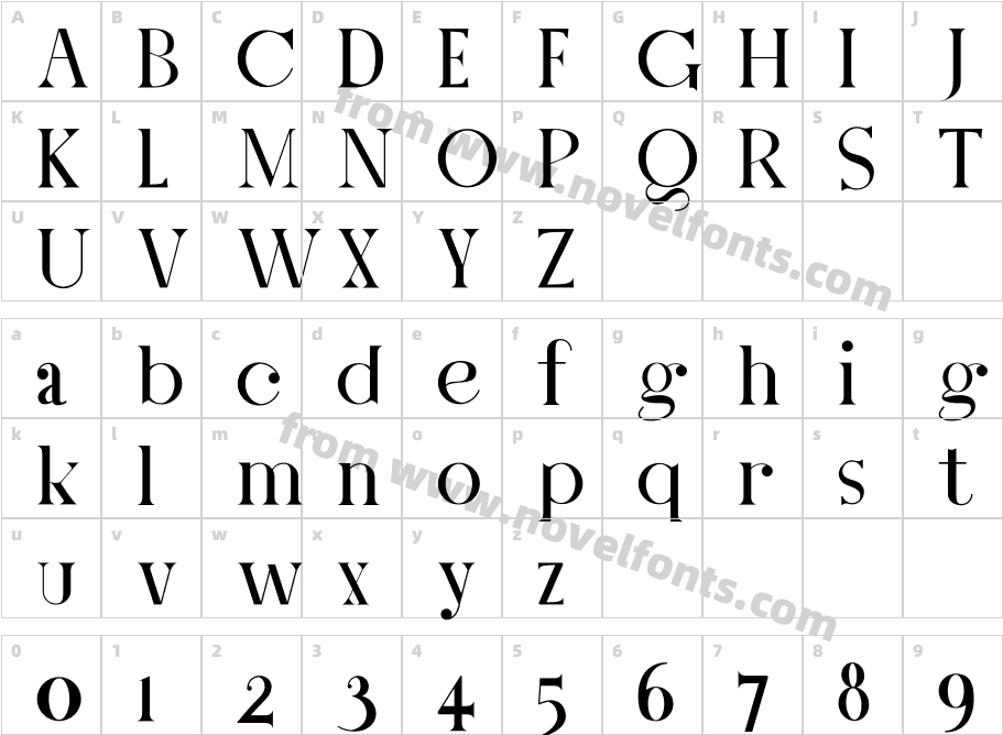 Letter Personal Use Only RegularCharacter Map
