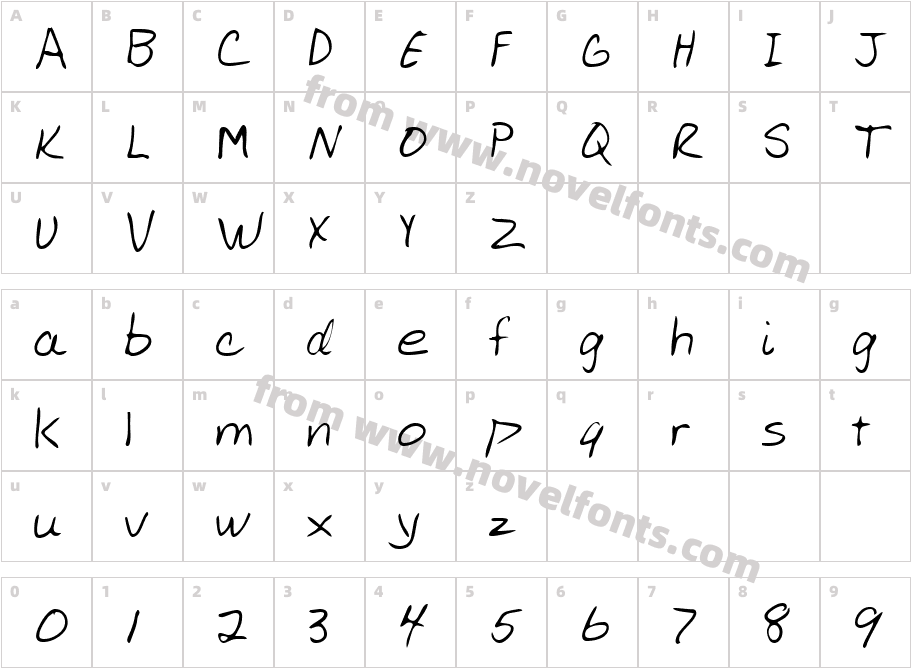 AllensHand-PlainCharacter Map