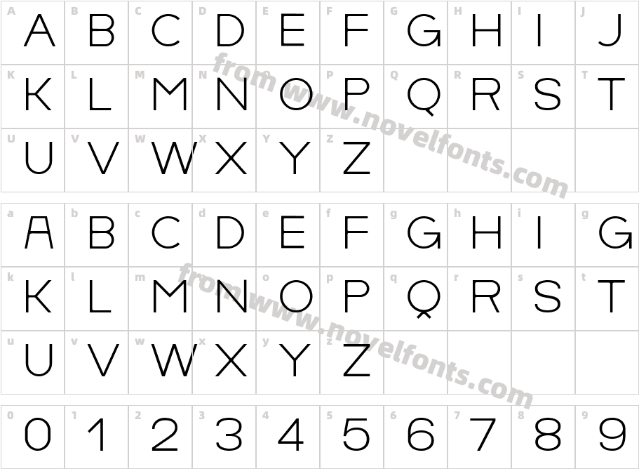 Lorano Extra LightCharacter Map