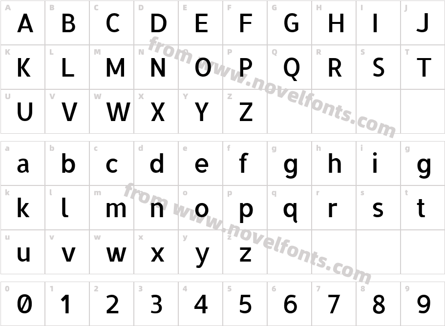 Allerta MediumCharacter Map