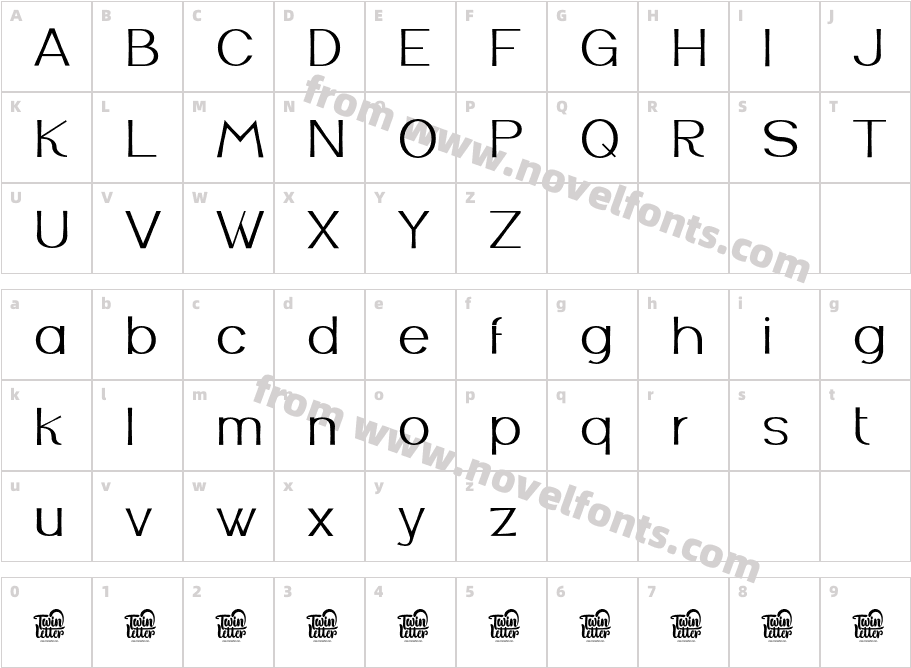 Madeni ThinCharacter Map