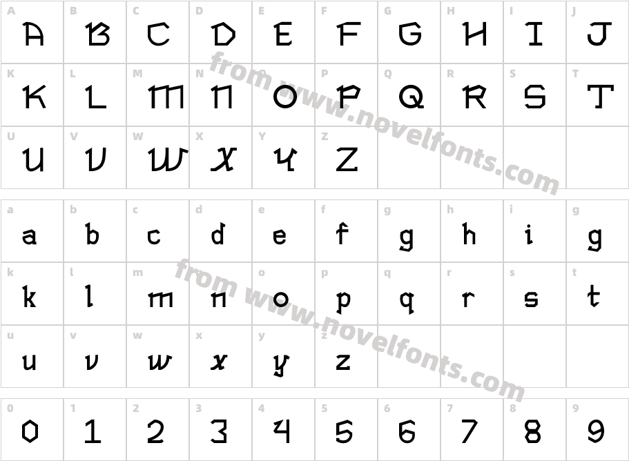 Malesung Sans RegularCharacter Map