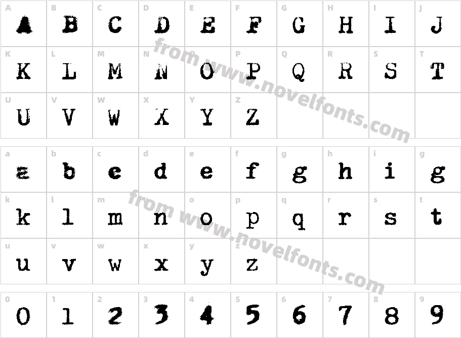 Hermes RocketCharacter Map