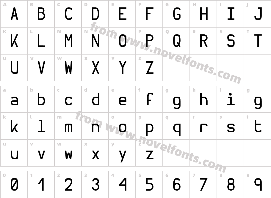 Hermit MediumCharacter Map