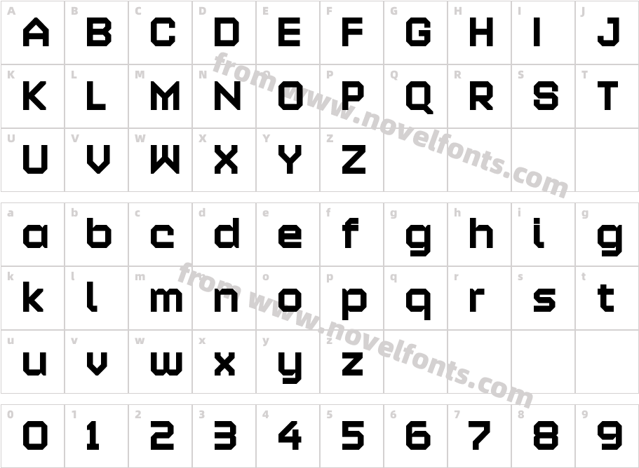 Alloy BoldCharacter Map