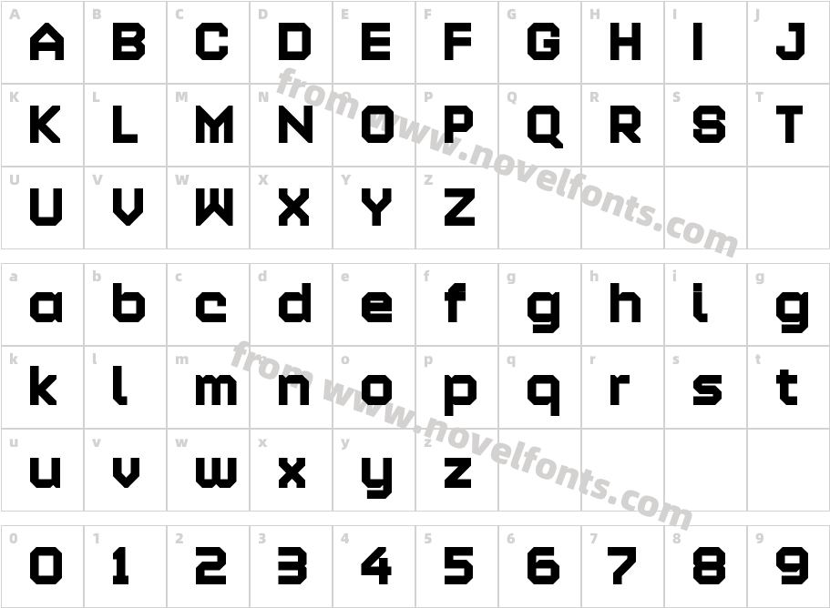 Alloy ExtraBoldCharacter Map