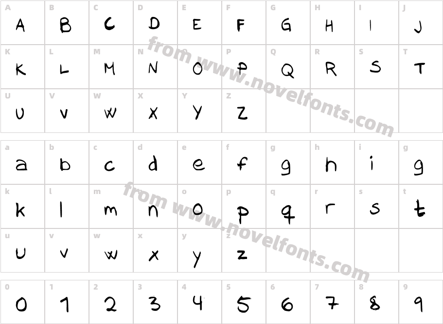 Hi EMIL!Character Map