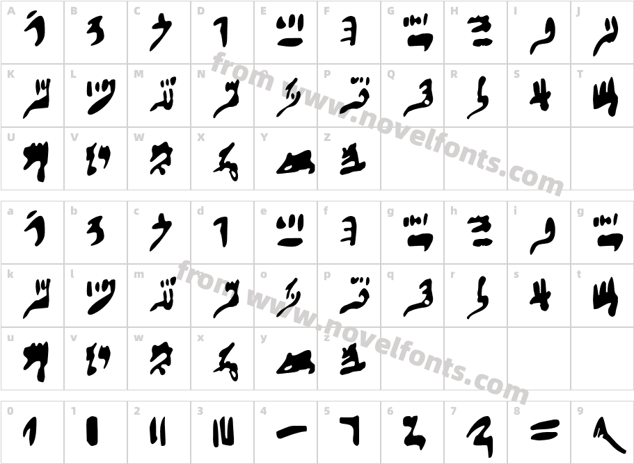 Hieratic NumeralsCharacter Map