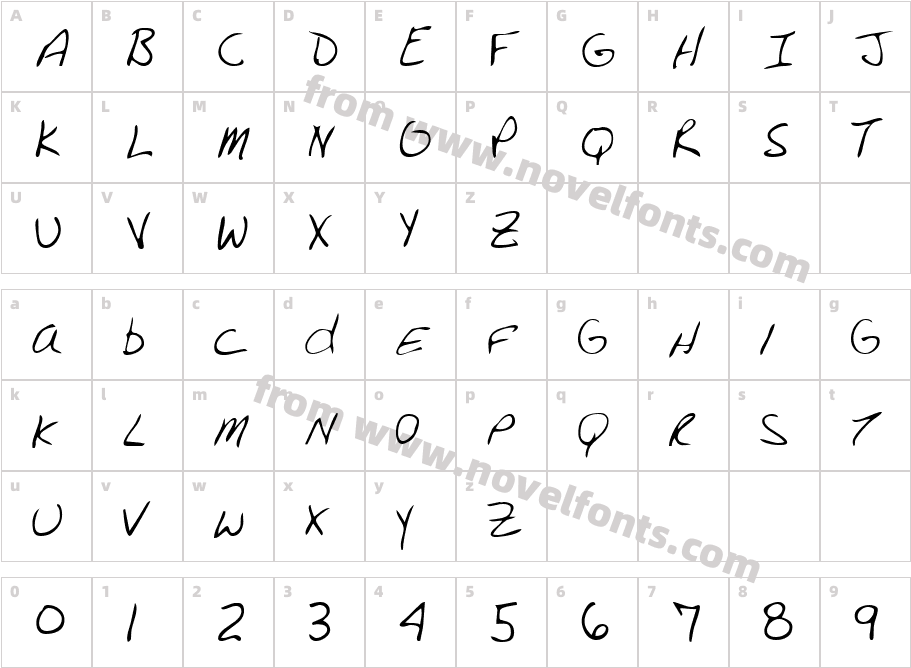 HigginsHand-PlainCharacter Map