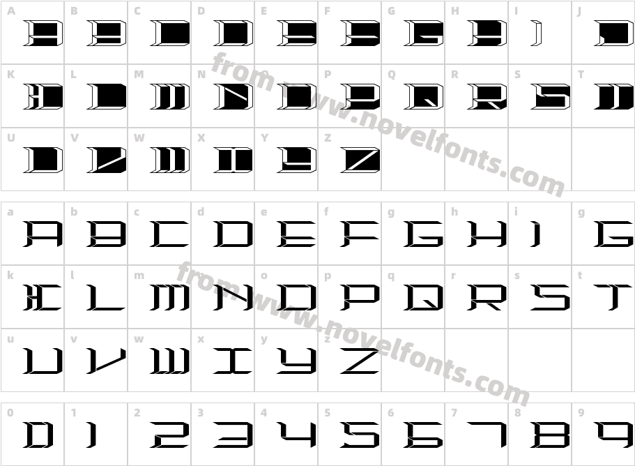 HighOrbit 2Character Map