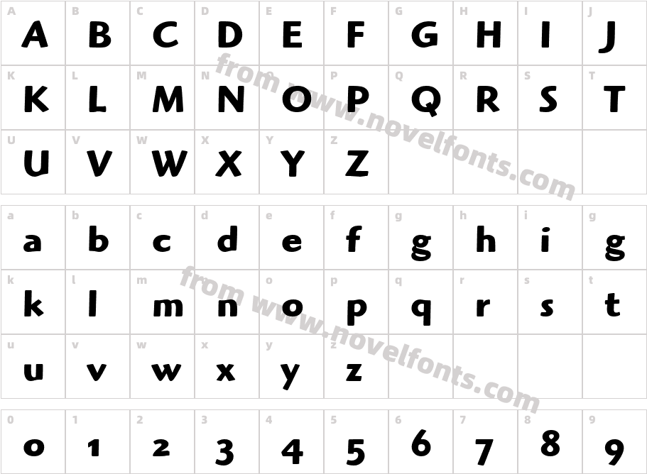 Highlander OS ITC TT BoldCharacter Map