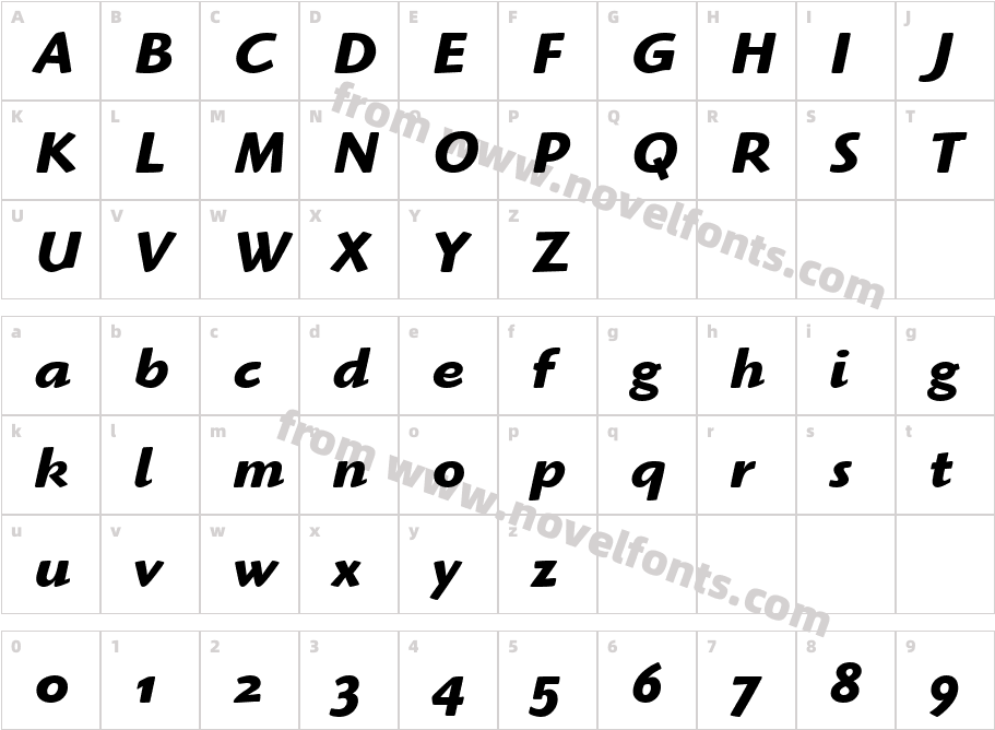 Highlander OS ITC TTCharacter Map