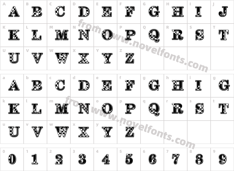 1-2-3 GO!Character Map