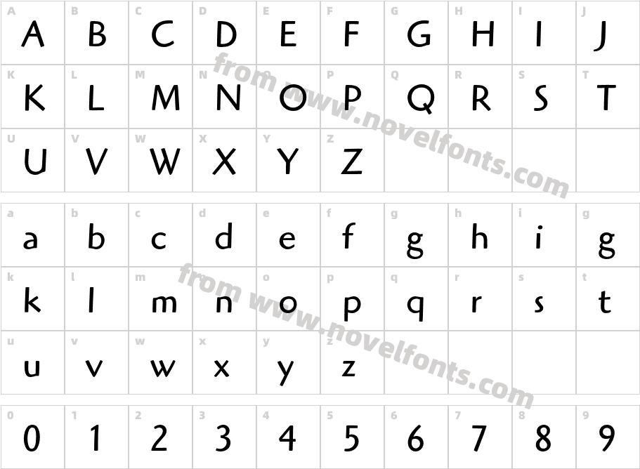 HighlanderITCStd-BookCharacter Map