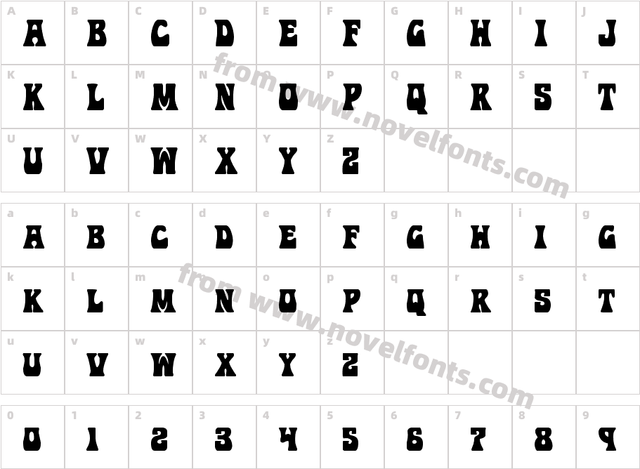 Hip Pocket CondensedCharacter Map