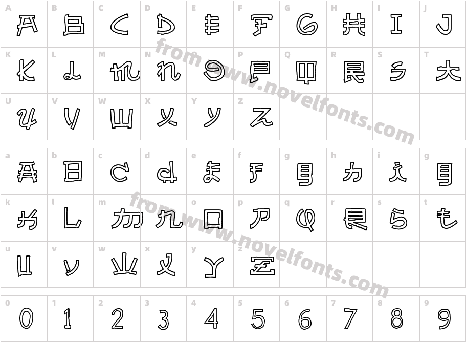 Almost Japanese CartoonCharacter Map