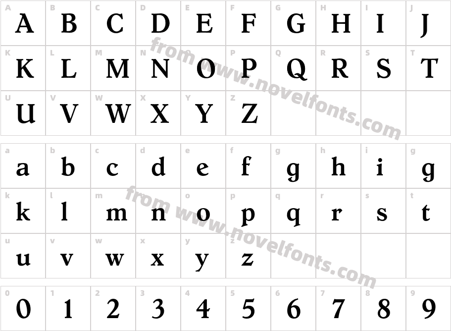 Hoboken-MediumCharacter Map