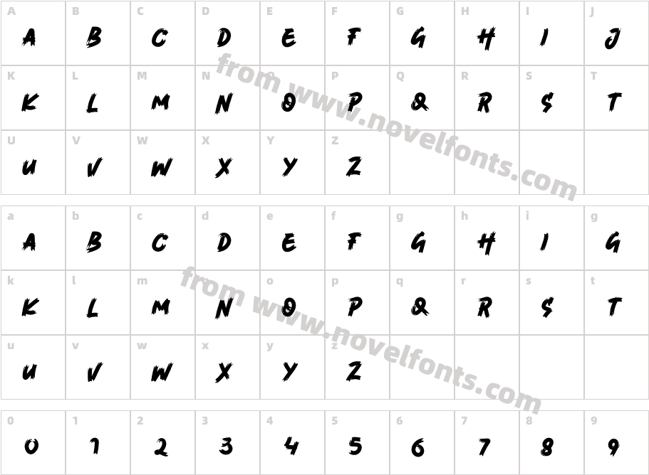 HojlundRegularCharacter Map