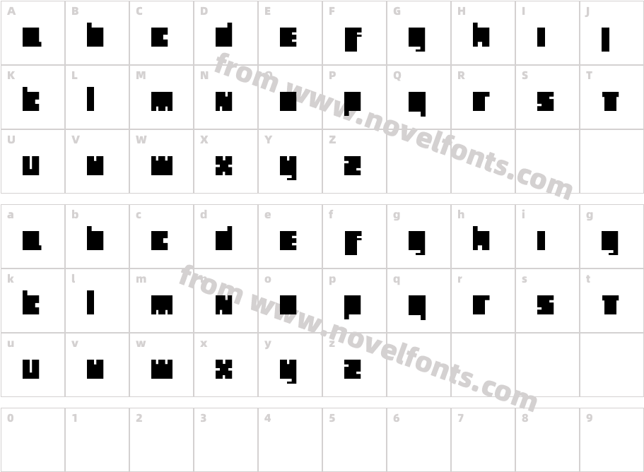 Holland BlocksCharacter Map