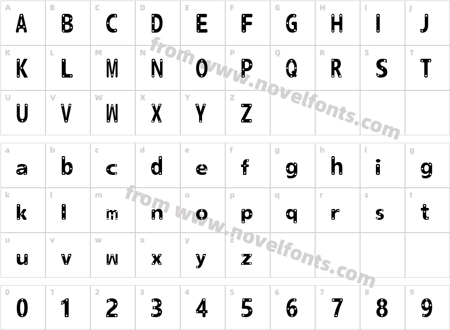 HollowgraphyRegularCharacter Map