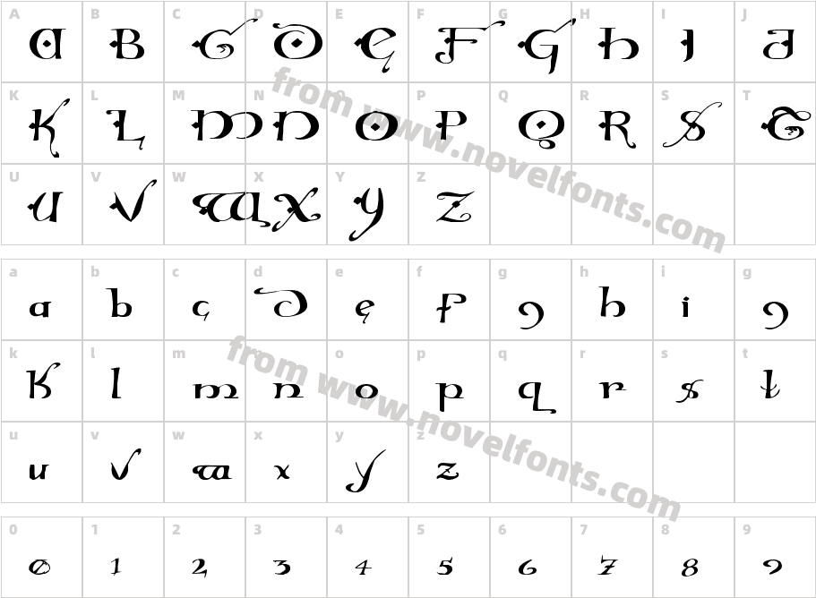 Holly Jingle Solid ExpandedCharacter Map