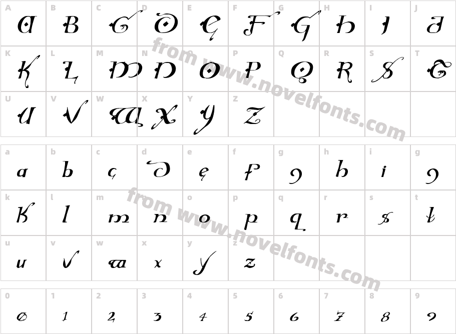 Holly Jingle Solid ItalicCharacter Map