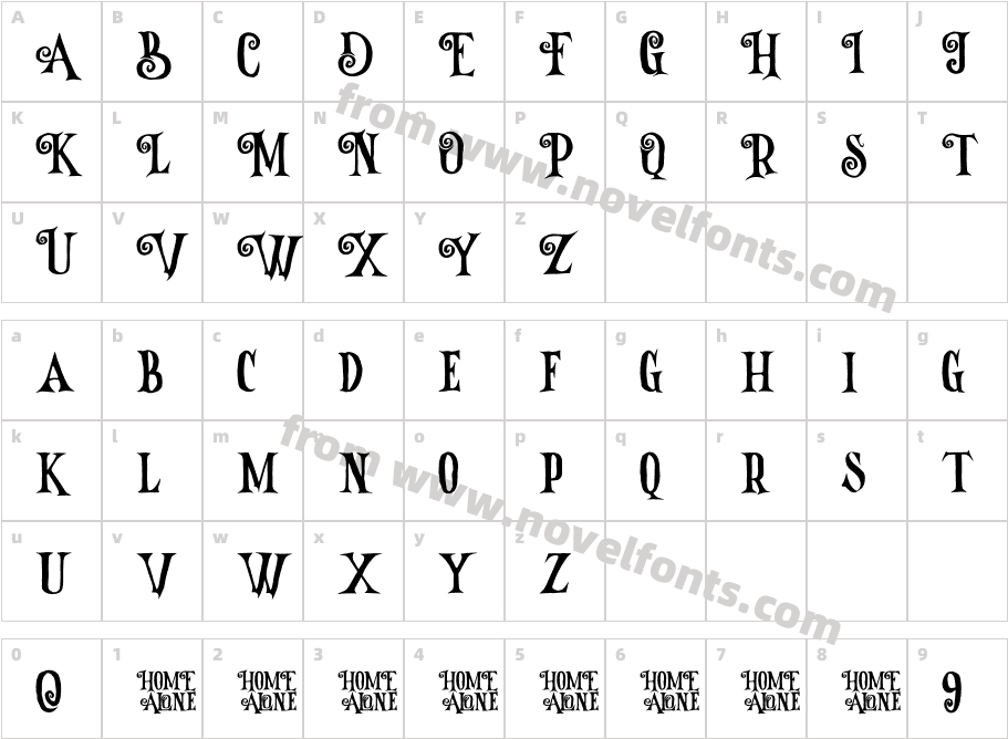 HomE Alone - Personal UseCharacter Map