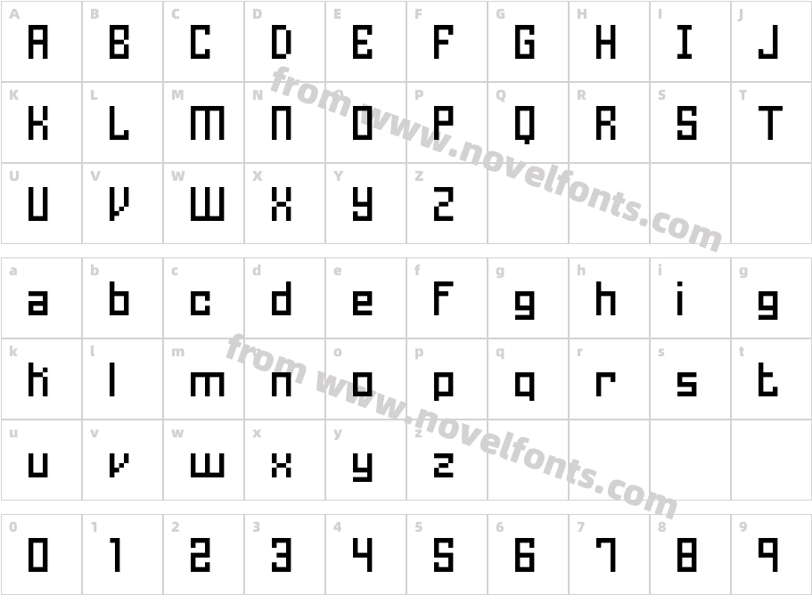 Homespun TT BRKCharacter Map