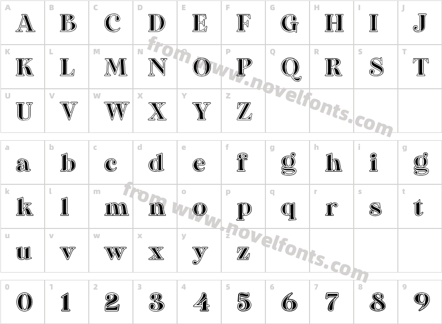 One Lanina Font RegularCharacter Map