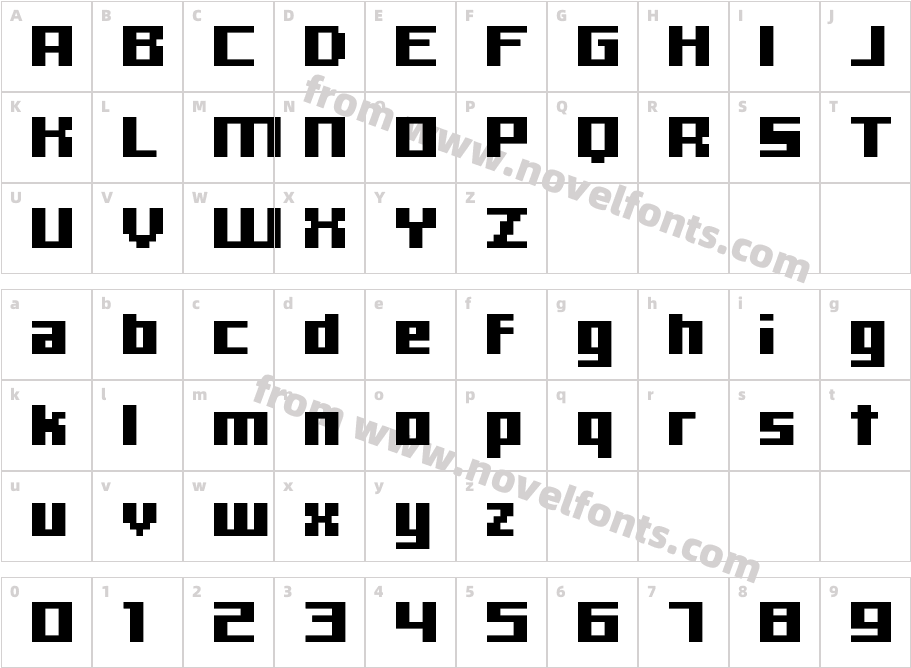 Hooge0665Character Map