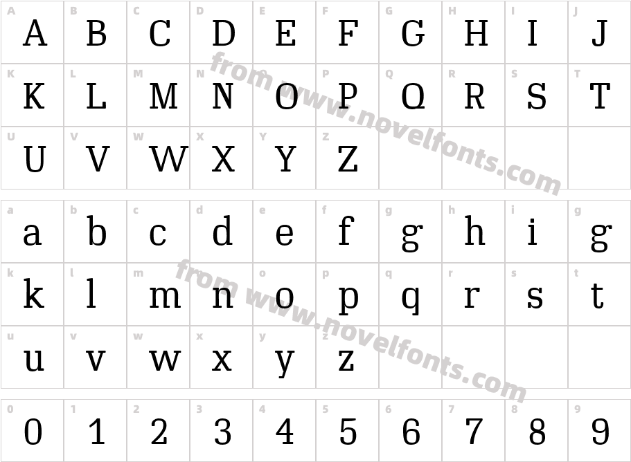 10 Muc Zeit MediumCharacter Map