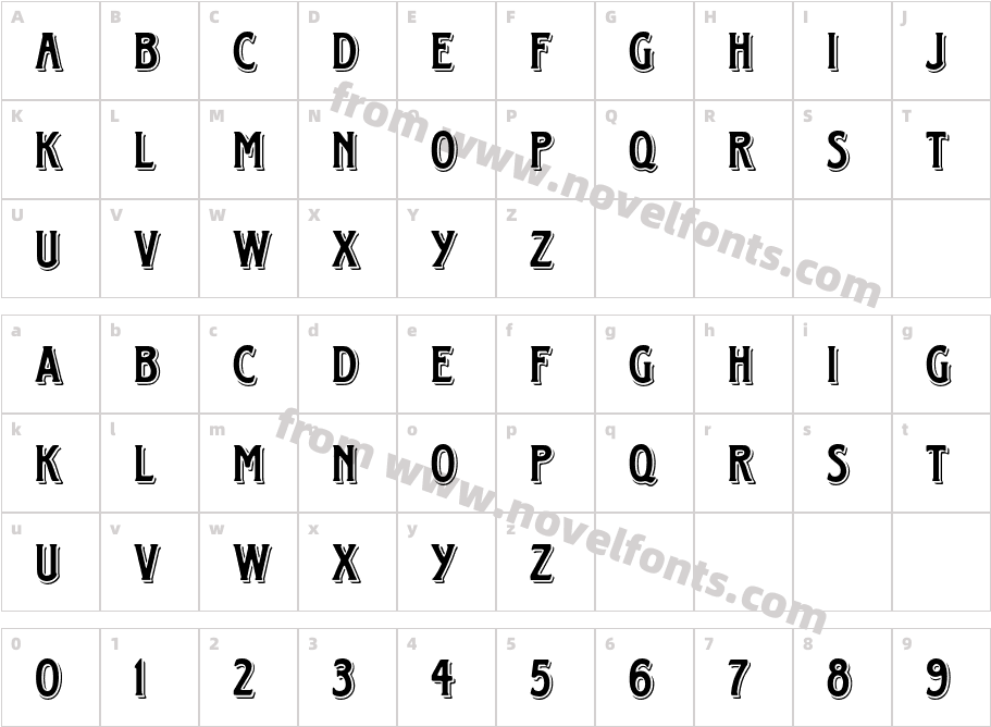 HorndonEFCharacter Map