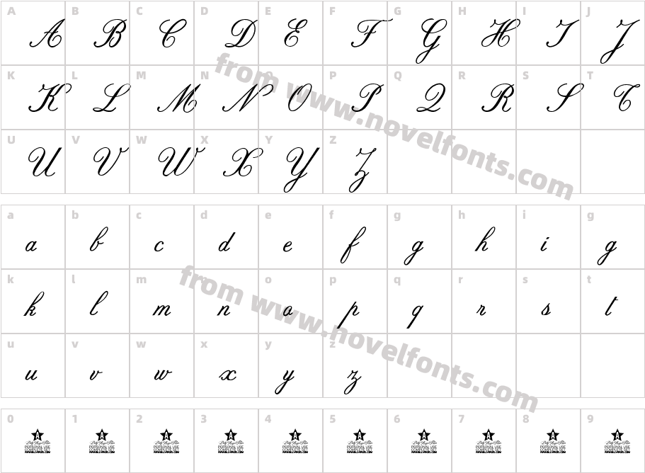 Alouette Personal UseCharacter Map