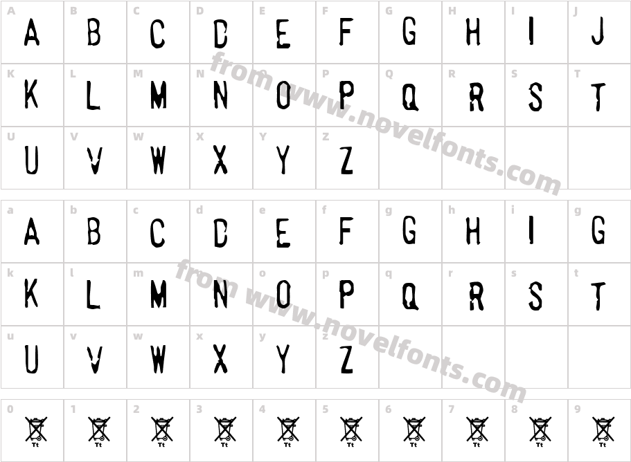 HorrorshowCharacter Map