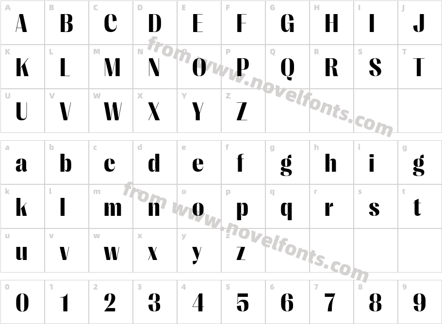 PP Right Sans Compact DarkCharacter Map