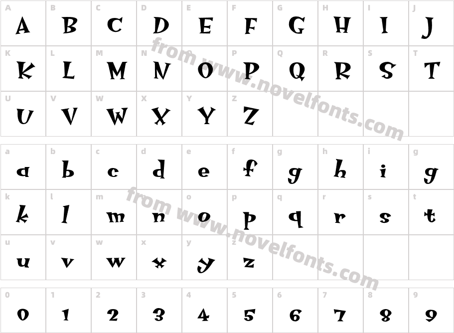 HotsyTotsy-Semibold-MvBCharacter Map