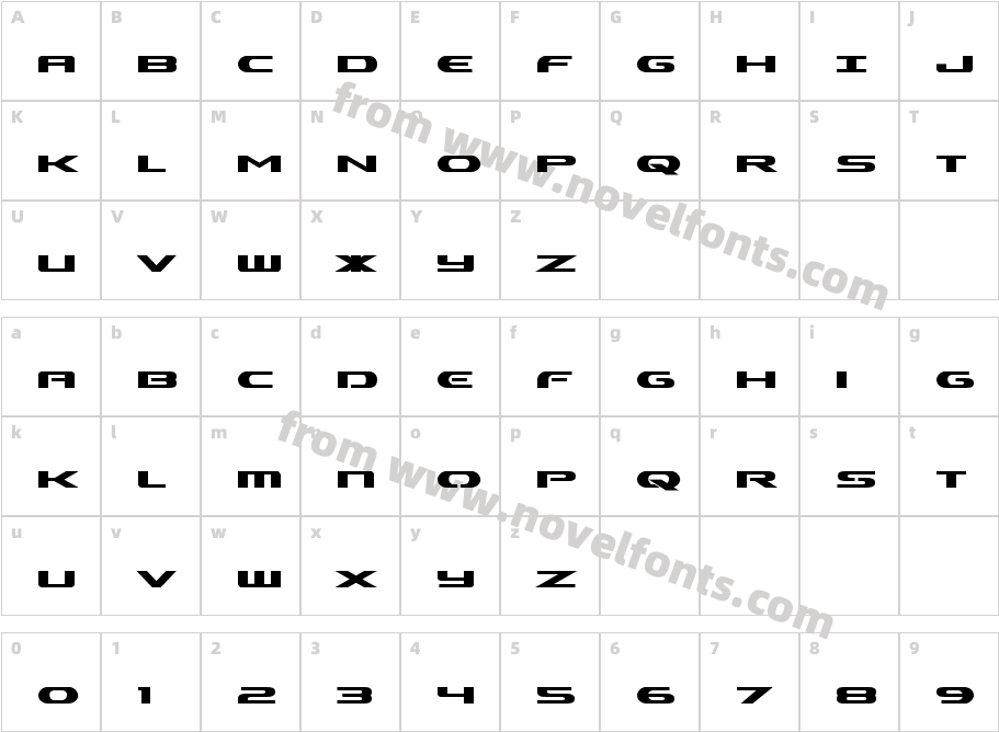 Alpha Men BoldCharacter Map