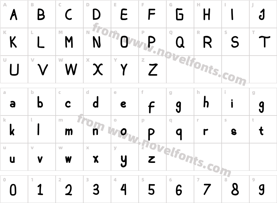 Hujan Tropis BoldCharacter Map